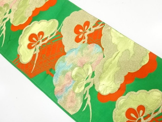 JAPANESE KIMONO / ANTIQUE ANTIQUE BRIDGE / WOVEN KASAMATSU PATTERN FUK